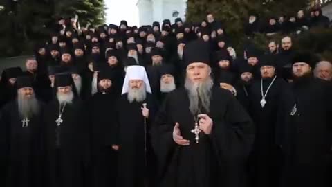 Monks and priests from Lavra Caves asking for prayers of support