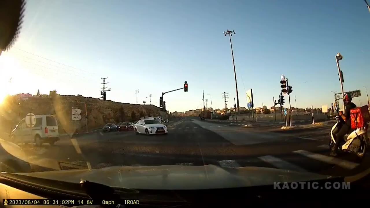 Reckless Biker Goes Airborne