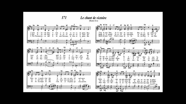 Le chant de victoire (Cantique 171 de Louons Jéhovah par nos chants)