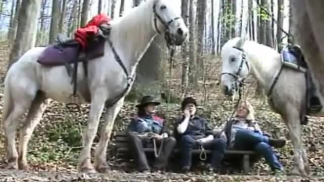 Wanderreitschule – Ritt beim Aufbaukurs I 2002