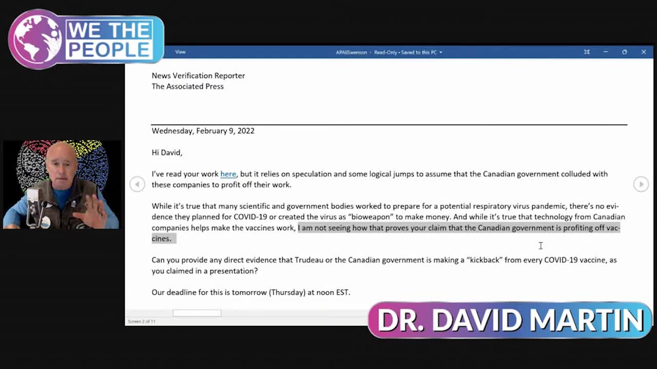 Dr. David Martin's Urgent Canadian Trucker Update & Trudeau's Conflict Of interest, Lawsuits Coming