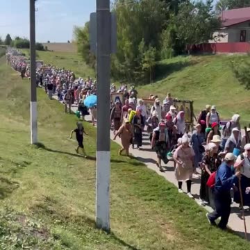 Ukrainian Orthodox Christians on a procession