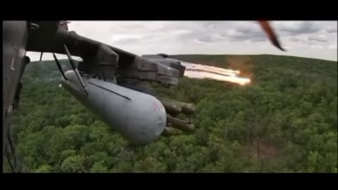 Ka-52 moves away from the MANPADS attack.