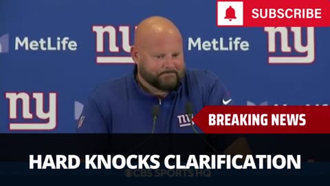 Big Clarification On Giants Hard Knocks