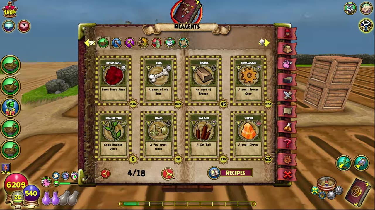 (VOLUME WARNING) Wizard101: Harvesting 105 Mature Boom Shrooms with Gardening Benefit Elixir