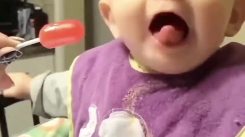 Cute baby laughing