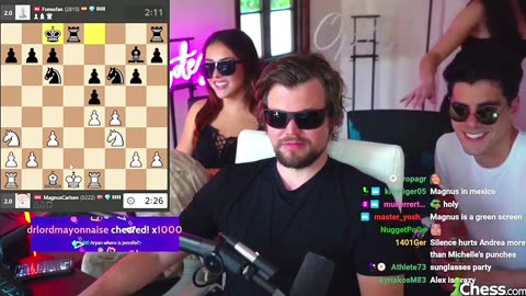 Magnus Carlsen drinks alcohol mixed with orange juice while playing online chess