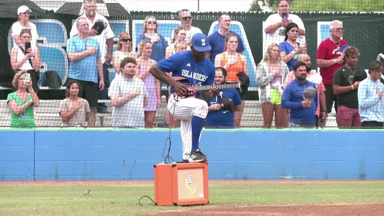 Baseball Player Performs Epic Rendition Of The National Anthem Before Game