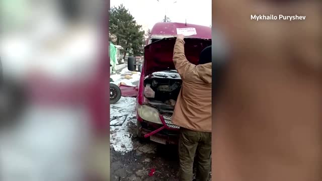 A man, his van and dangerous rescues in Mariupol