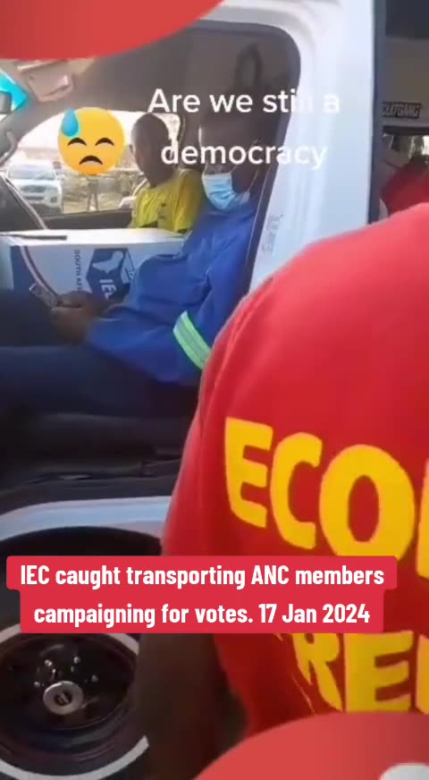IEC CAUGHT TRANSPORTING ANC CAMPAIGNING FOR VOTES 17/01/24