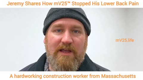 mV25™ Helped a Construction Worker Overcome Lower Back Issues