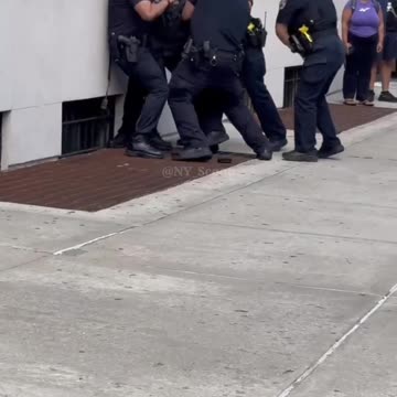 NYPD Police Take Down Black Man