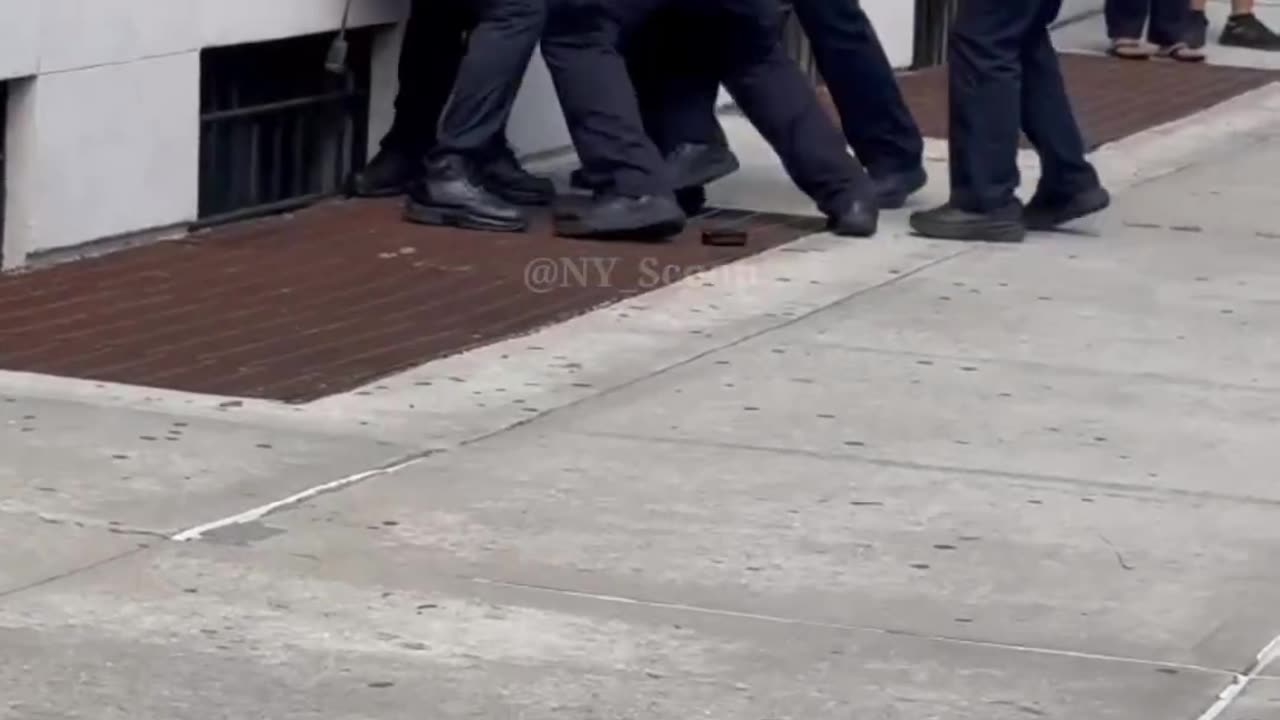 NYPD Police Take Down Black Man