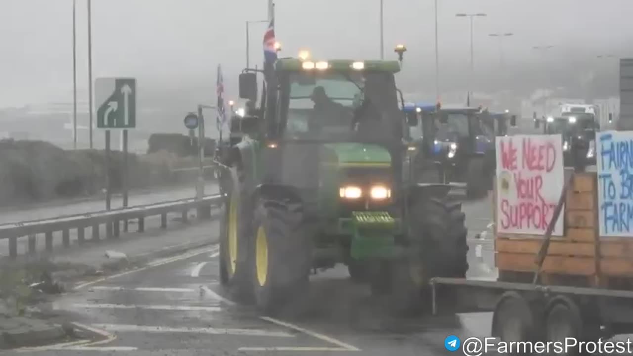 UK farmers continue protests against radical climate change policies in Dover