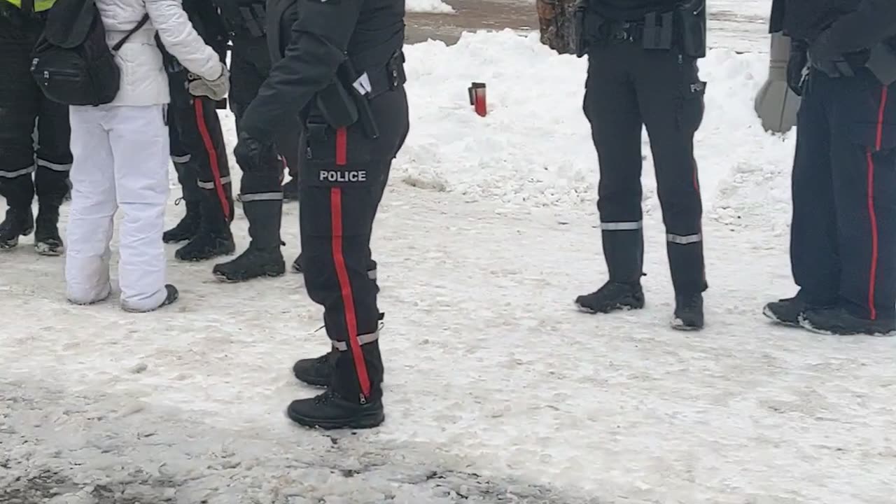 Scott gets pushed by popo