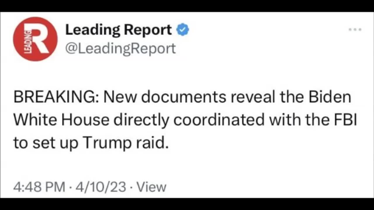 Biden with the FBI was behind the raid on Trump
