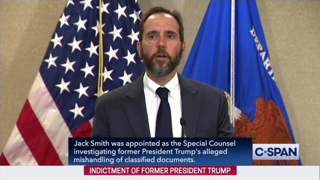 C-SPAN - Complete statement from Special Counsel Jack Smith on Trump Indictment