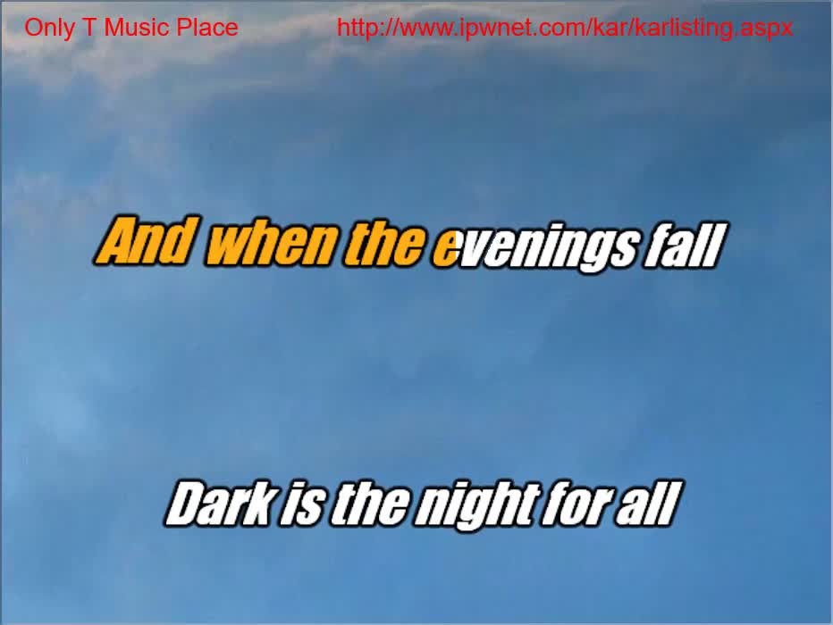 A Ha - Dark Is The Night For All (Karaoke)