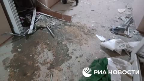 Consequences of hits on the Kalinin hospital in Donetsk