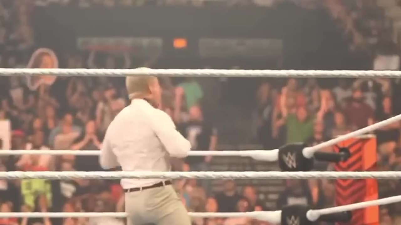 Cody Rhodes hit the cross Rhodes on dirty Dom in a suit