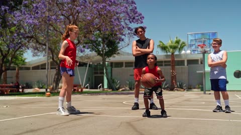 kids playing basketball