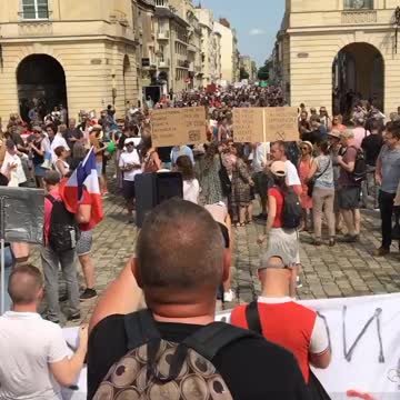 Tours, France: Vaccine Passport Protests August 21, 2021