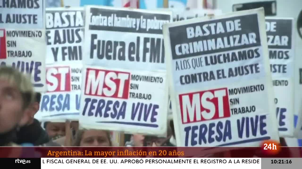 ARGENTINA: La INFLACIÓN sufre su mayor SUBIDA en los últimos 20 AÑOS | RTVE Noticias