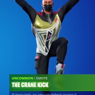 The Crane Kick: last seen…