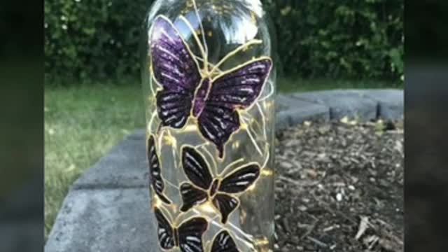 Easy and creative old bottle decoration