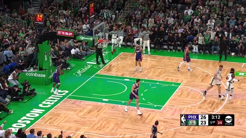 Jayson Tatum creates space and cashes in from beyond the arc! PHX-BOS