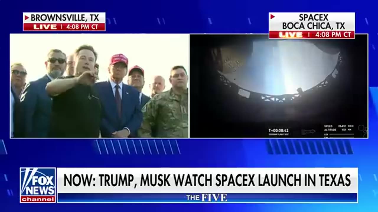 Trump watches SpaceX launch with Elon Musk