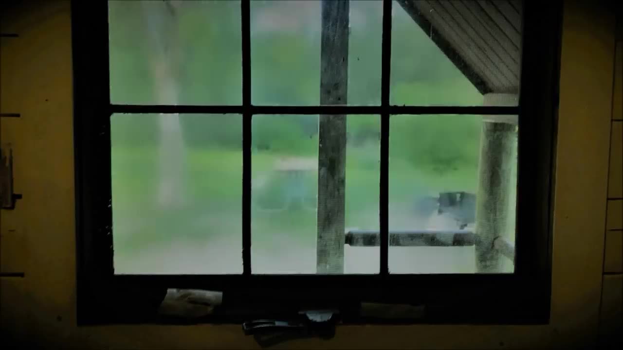 Thunderstorm Cabin Window Sleep Sounds - Rain, Sleep, Relax, Study