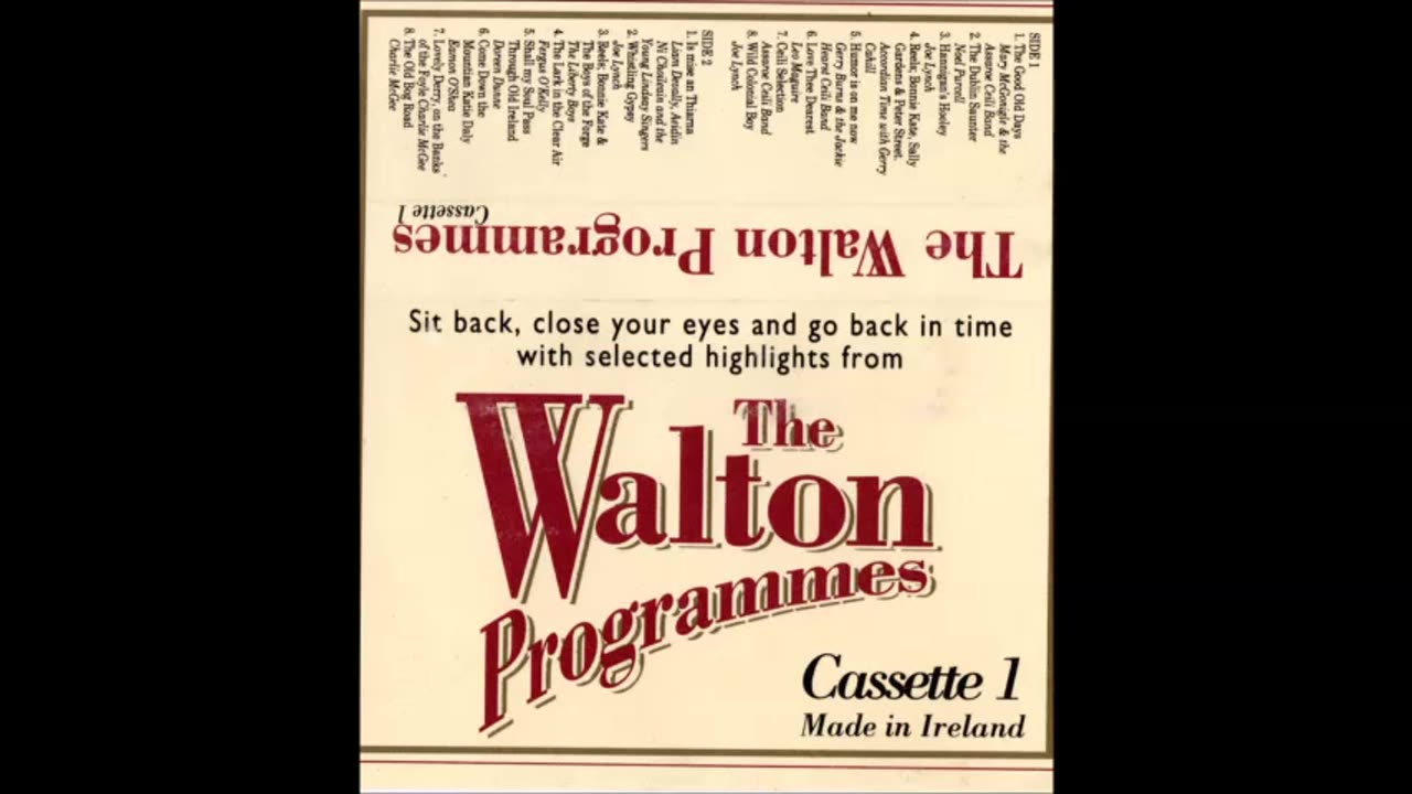 Walton's Cassette No 1 (Tracks not on the Glenside Classics CD)