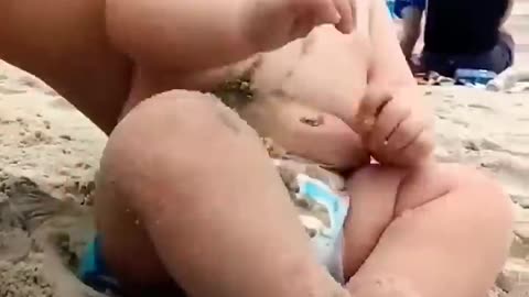 baby on the beach