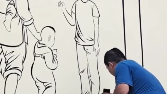 What a talent | He drew it all in less than an hour