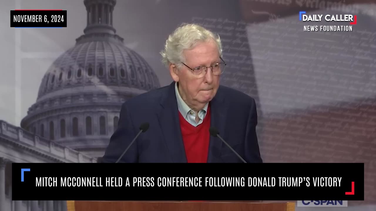 Mitch McConnell Held A Press Conference Following Donald Trump's Victory