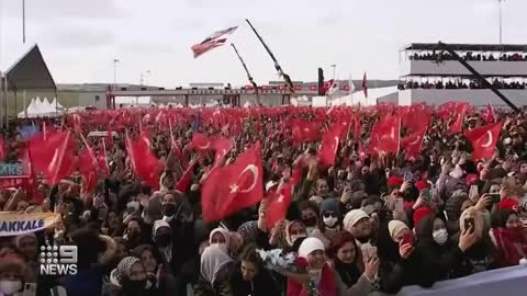 Turkey opens record-breaking bridge between Europe and Asia | 9 News Australia