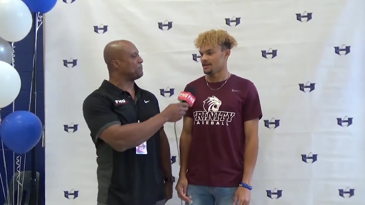 Hebron Signing Day Catcher Pierce Matthews signs with Trinity University to play baseball.