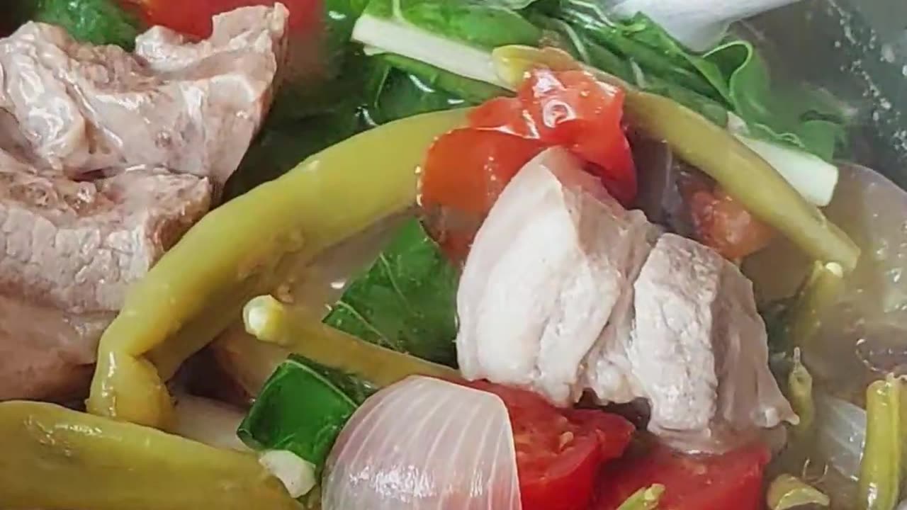 Easy Healthy Homemsde Pork Sinigang Recipe #pork #filipinodish #howtocook #food #recipe #foryou