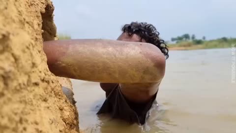 Dream Fishing By Fisherman In River