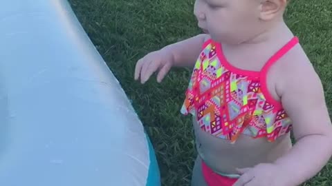 Cute baby Playing With Water Cute Funny Vedio