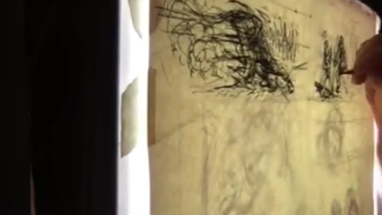 Charcoal art for pages 84-85