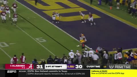 LSU GUTSY game-winning 2PT conversion vs. Alabama