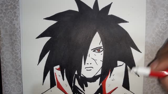 Como desenhar Madara de forma simples - Naruto Shippuden