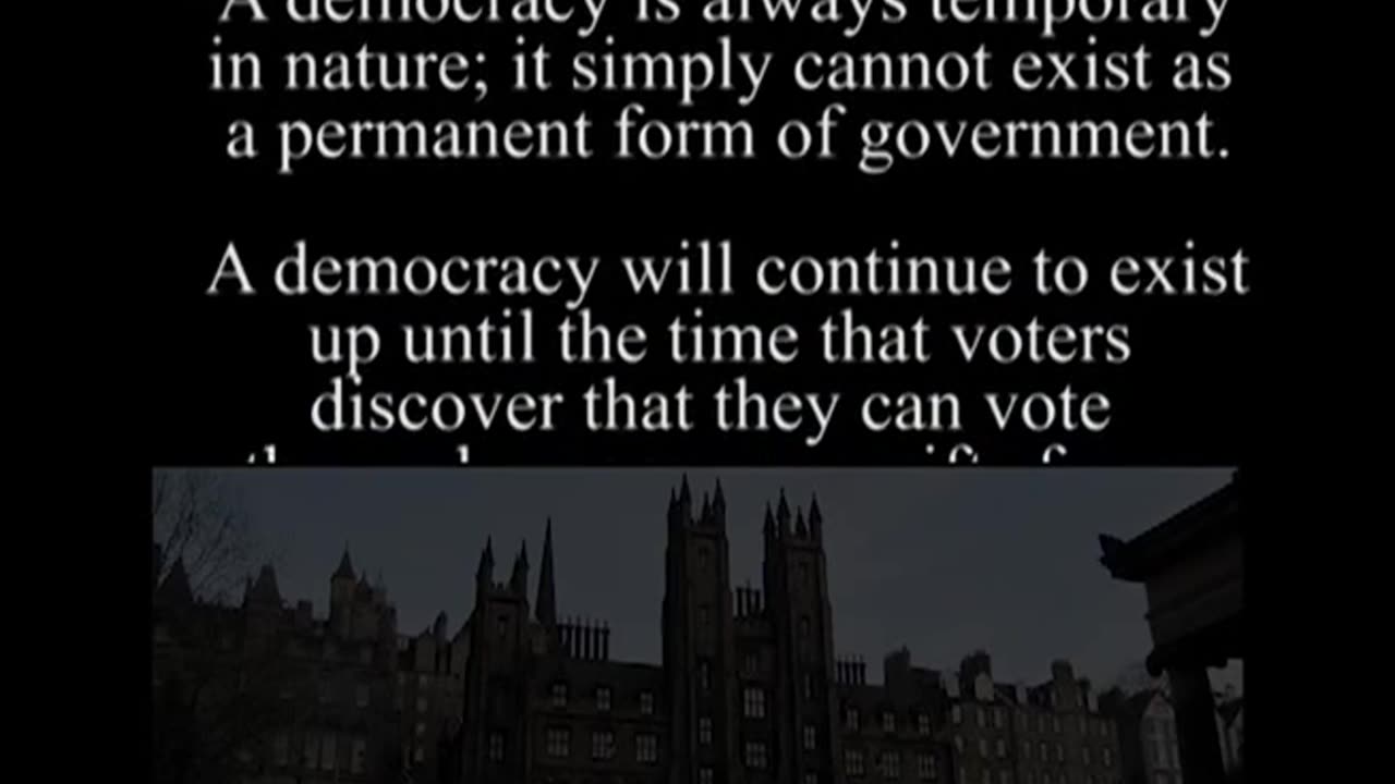 Social Equity is a LIE! - History has the proof. Alexander Fraser Tytler