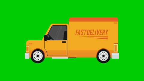 Delivery vehicle Van green screen video effect HD Footage