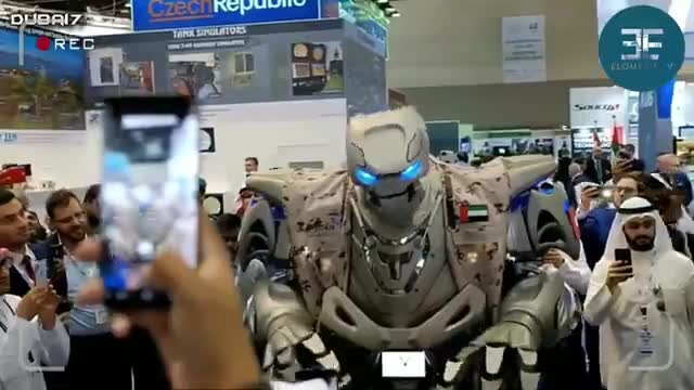 King Of Bahrain Lands Dubai with his Robot Bodyguard