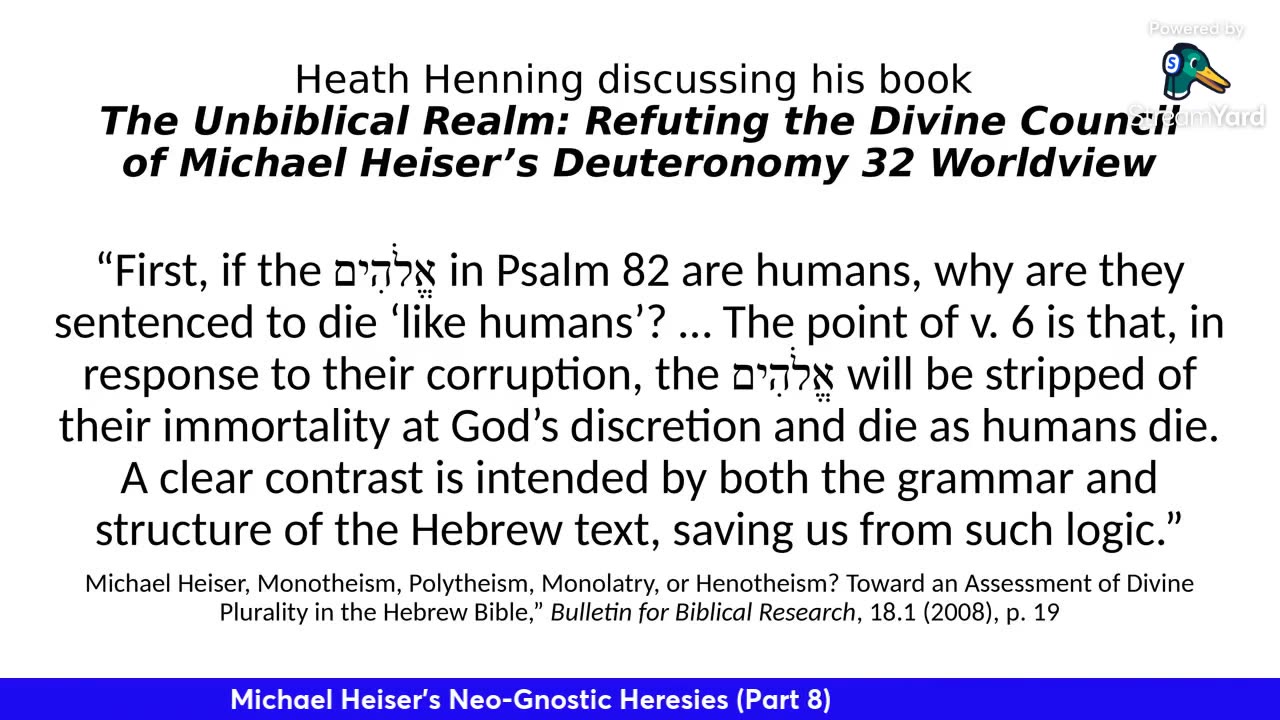 Michael Heiser's Neo-Gnostic Heresies (Part 8)