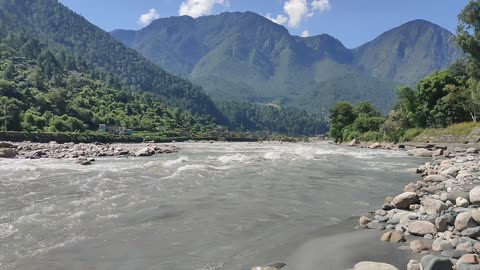 Gangotri glacier and temple India