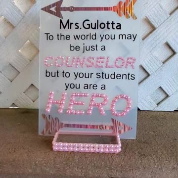 Expressing Gratitude: Personalized Custom Acrylic Sign Showing Teacher Appreciation!
